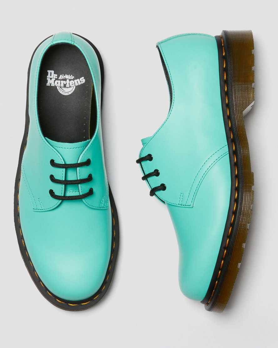 türkisfarbene dr. martens 1461 smooth damen-oxfordschuhe