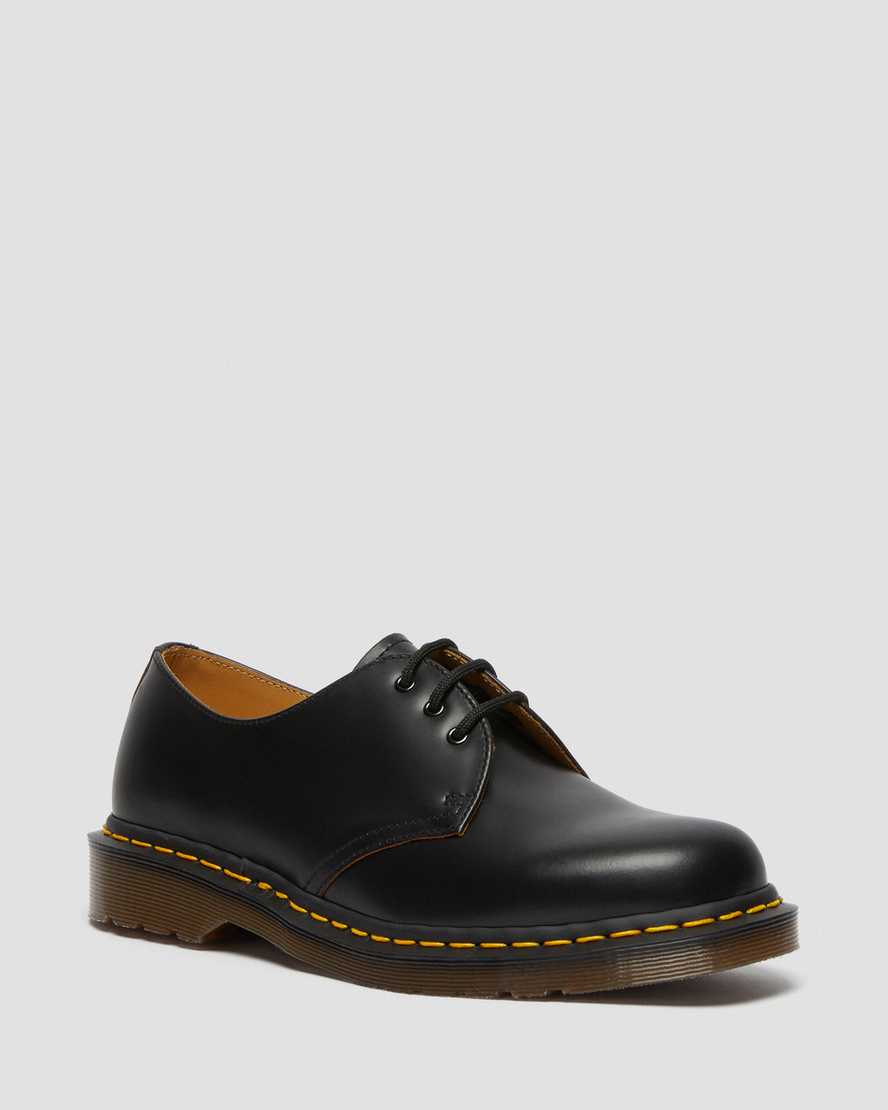 schwarze dr. martens 1461 vintage damen-oxfordschuhe hergestellt in england