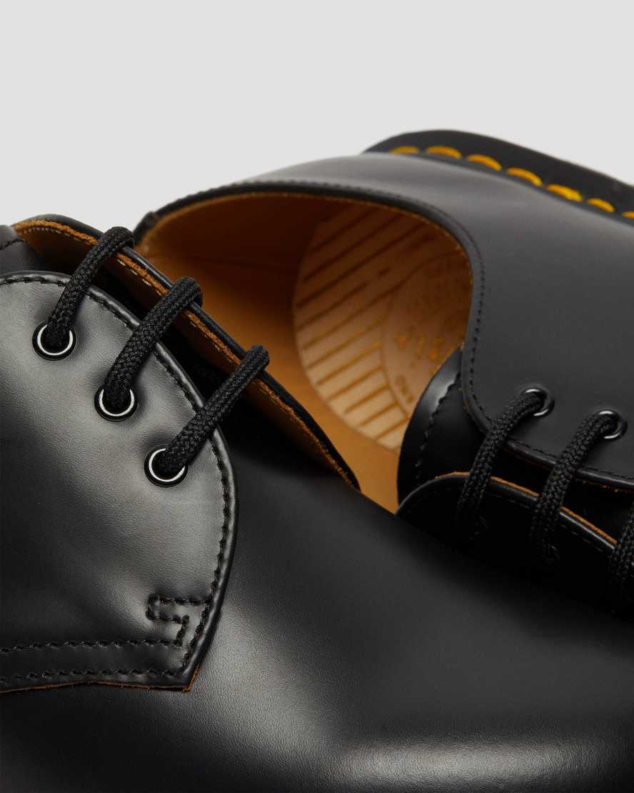 schwarze dr. martens 1461 vintage damen-oxfordschuhe hergestellt in england