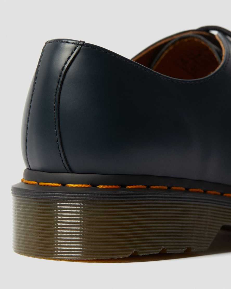 marineblaue dr. martens 1461 glatte damen-oxfordschuhe