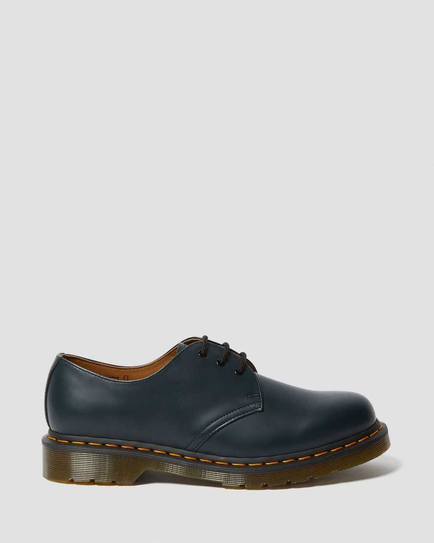 marineblaue dr. martens 1461 glatte damen-oxfordschuhe