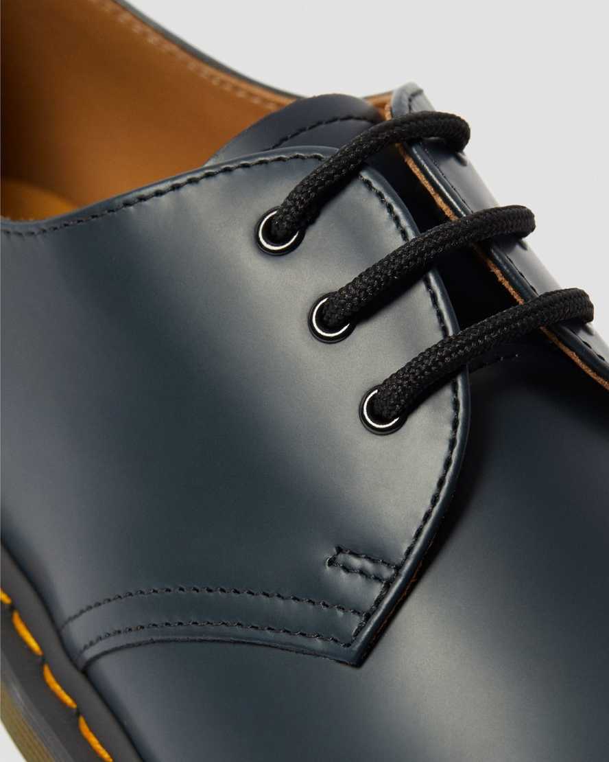 marineblaue dr. martens 1461 glatte damen-oxfordschuhe