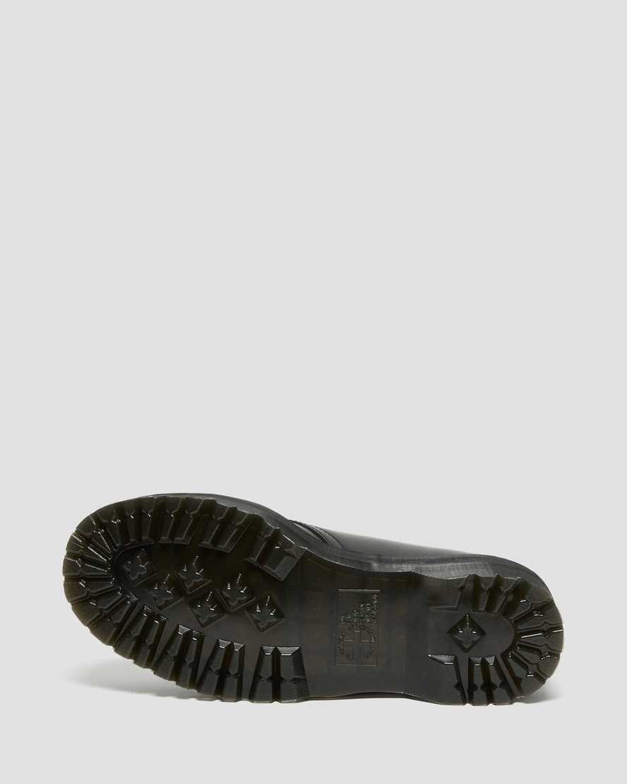 schwarze dr. martens 1461 smooth damen-plateauschuhe